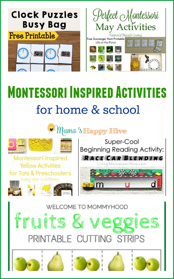 Montessori Inspired Activities for Home and School - Mama's Happy Hive