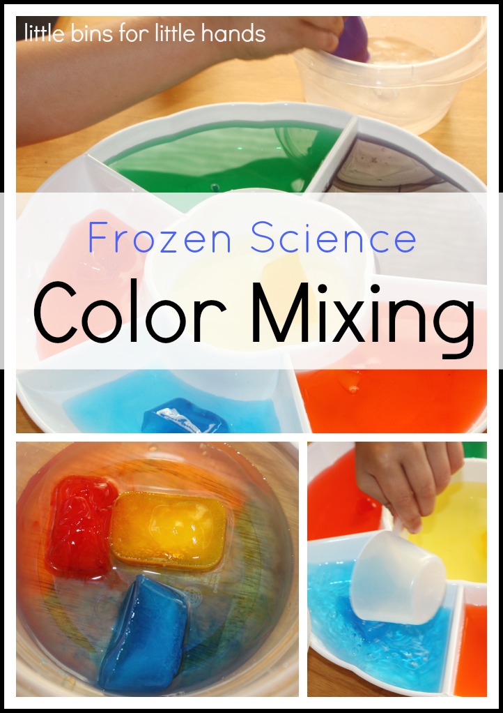 Frozen Color Mixing Science - Kindergarten Science Experiments