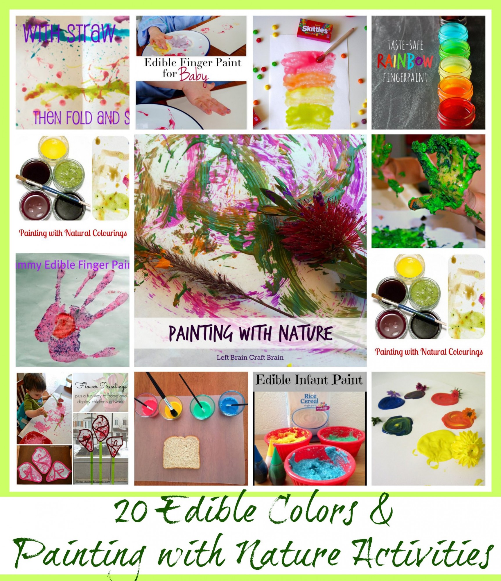 20 Edible Colors and Painting with Nature Activities - www.mamashappyhive.com