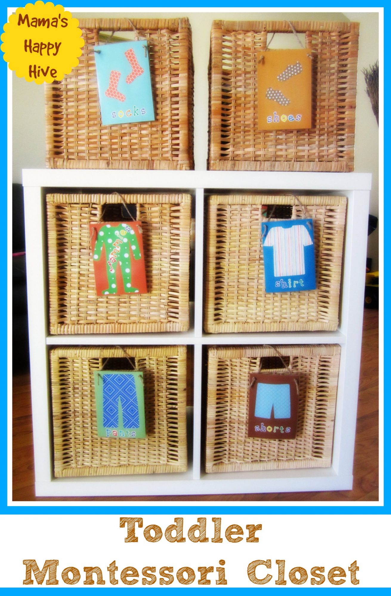 Toddler Montessori Closet - www.mamashappyhive.com