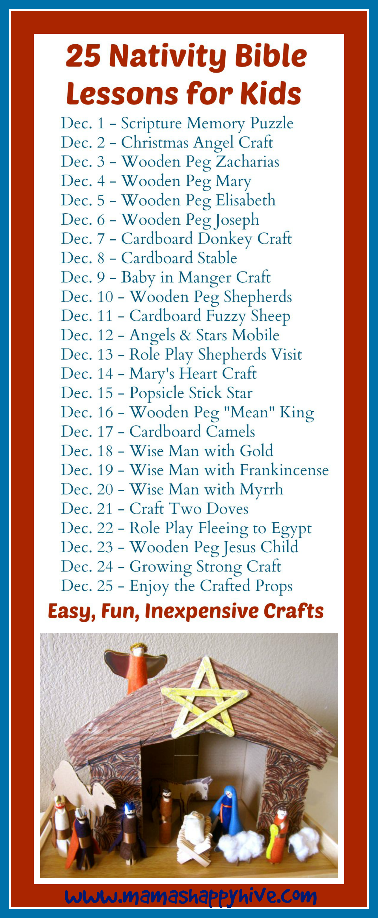 25 Hands-On Nativity Lessons for Kids - Mama's Happy Hive
