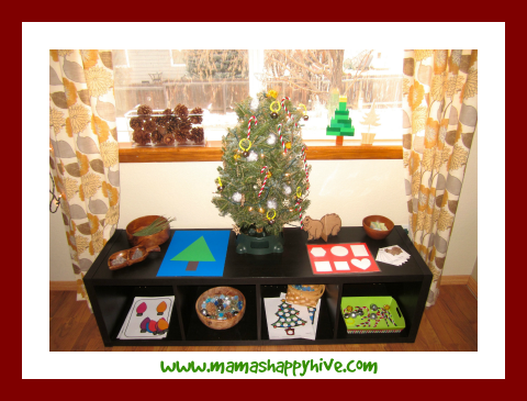 10 Christmas Montessori Inspired Tot Trays - Mama's Happy Hive