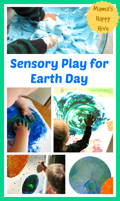 Three toddler sensory play for earth day activities. - www.mamashappyhive.com