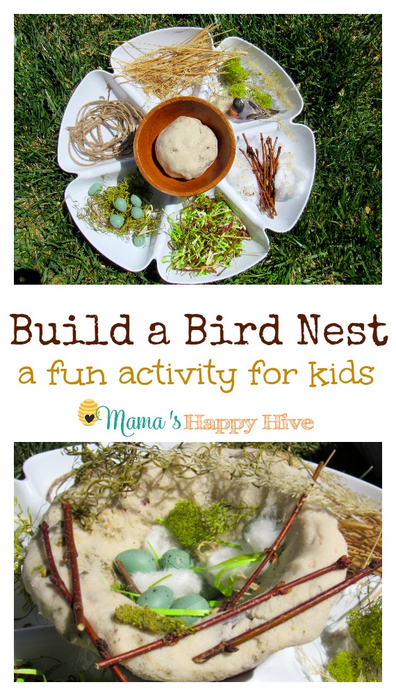 Children love sensory play! This is an easy build a bird nest activity your child will love! - www.mamashappyhive.com