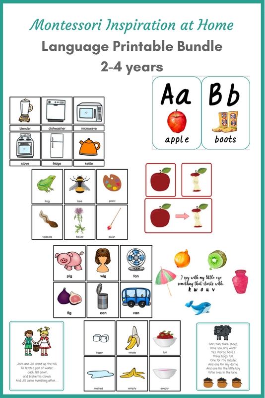 This ebook is a resource for developing Montessori toddler language skills at home. It includes 12 chapters and 130+ pages of amazing printables! - www.mamashappyhive.com