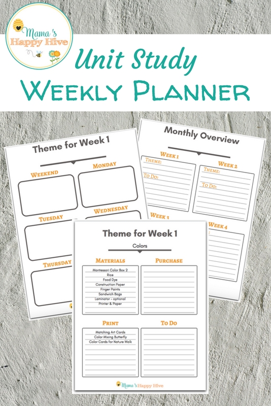 Our Montessori at Home Preschool Plans is an outline of the lessons we hope to cover next year. Included are two free printables - weekly & monthly planner. - www.mamashappyhive.com