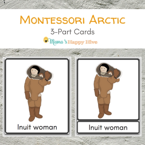 These Montessori Arctic Activities and Printables include polar bear anatomy, life-cycle, Arctic animals, and the Inuit people life style. - www.mamashappyhive.com